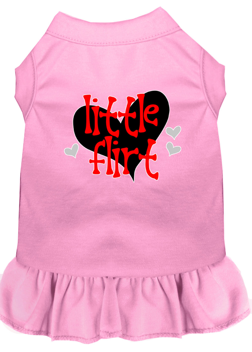Little Flirt Screen Print Dog Dress Light Pink 4X